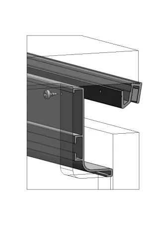 LED support profile for horizontal gola 